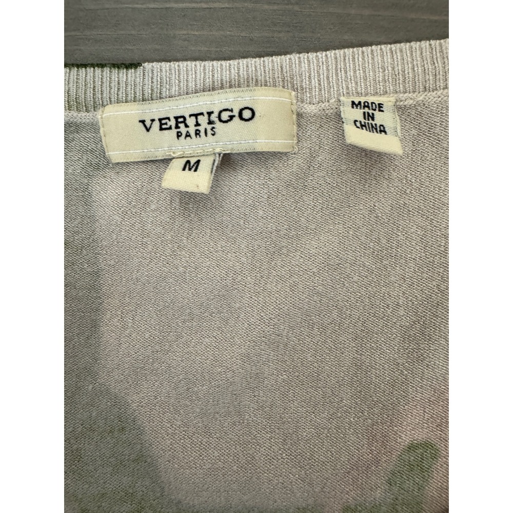 Vertigo Paris Knit Tank Top Purple Green Floral Artsy Scoop Neck Fairy‎ Size Med - Picture 6 of 9